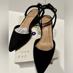 A New Day * Black Suede heels